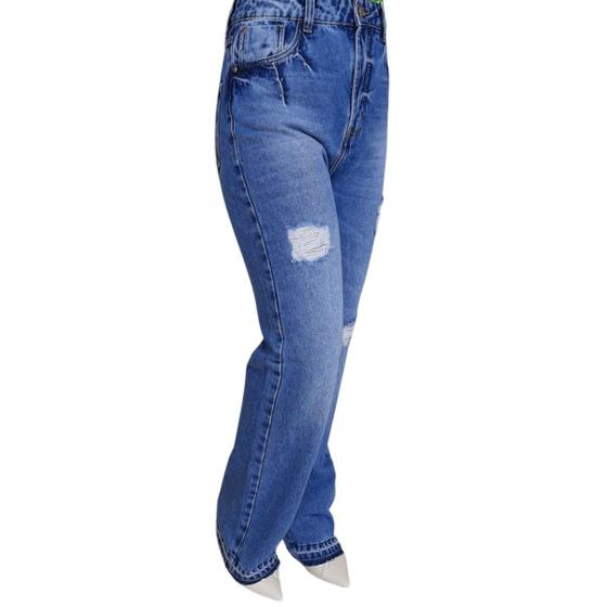 Imagem de Calça Jeans Feminina Wide Leg Osmoze