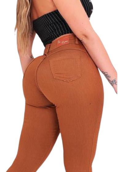 Imagem de Calça Jeans Feminino  Skinny Cintura Alta Com Elastano