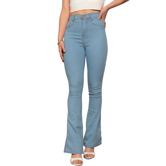 Imagem de Calça Jeans Flare Boca De Sino Feminina