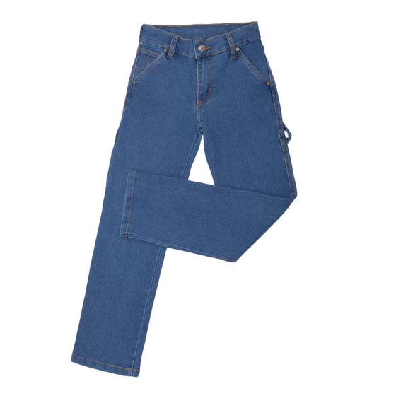 Imagem de Calça Jeans Infantil Carpinteira Delavê Race Bull