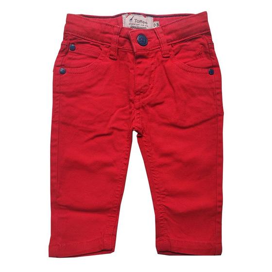 Imagem de Calça Jeans Infantil Masculina Vermelho Toffee - 0 a 3 meses