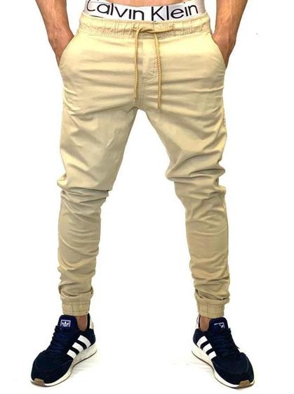 Imagem de Calça jeans jogger preta masculina slim jeans rasgado destroyed