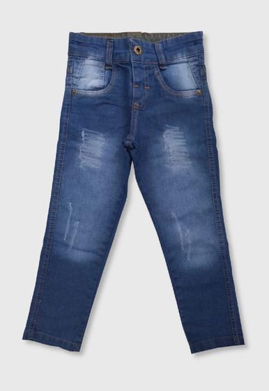 Imagem de Calça Jeans Juvenil Infantil Masculina Menino Brim