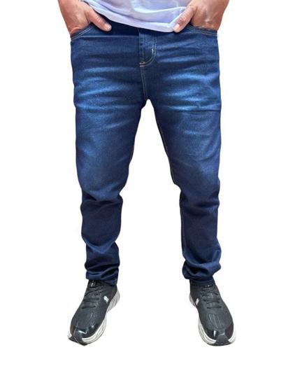 Imagem de Calça jeans masculina basica elastano slim fit a pronta entrega