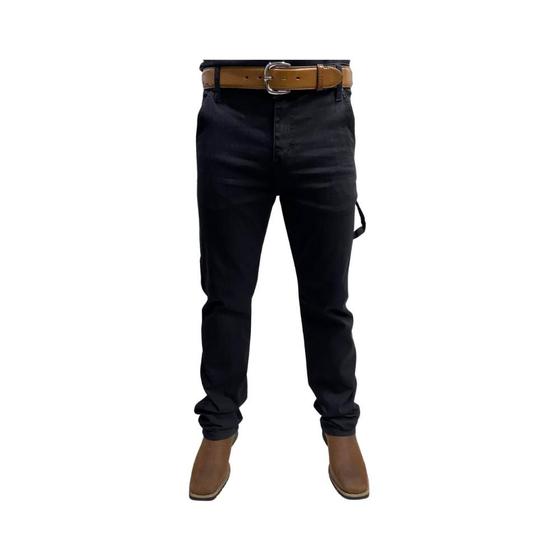 Imagem de Calça Jeans Masculina Carpinteira Original Race Bull Corte Reto- Preto Ref: 012PT