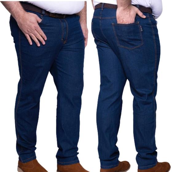 Imagem de Calça Jeans Masculina Confortável Plus Size Com Elastano