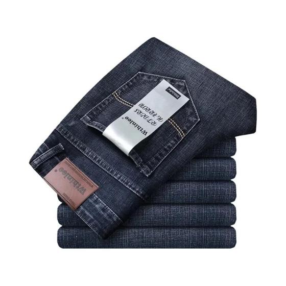 Calça Jeans Masculina Elástica - Casual, Clássica e para Trabalho Menor preço em Calça Jeans Masculina Elástica - Casual, Clássica e para Trabalho
