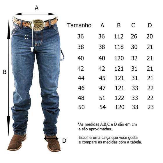 Imagem de Calça Jeans Masculina Escura Bronze King Farm