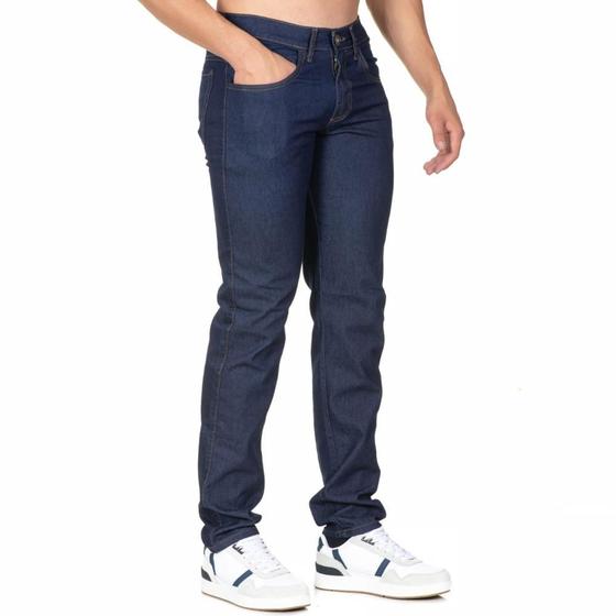 Imagem de Calça Jeans Masculina Escura Tradicional Modelo Skinny Lançamento Premium