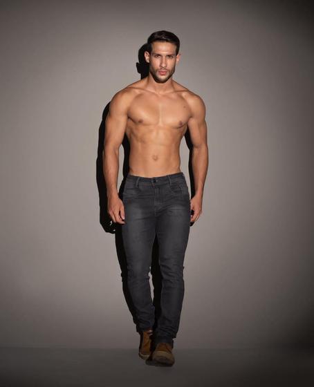 Imagem de Calça jeans masculina, jeans escuro