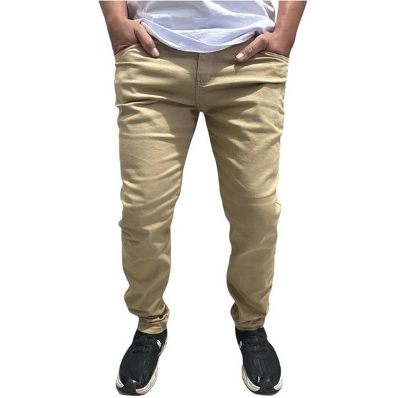 Imagem de calça jeans masculina sarja e masculino slim skinny top com lycra sarja e jeans premium lançamento