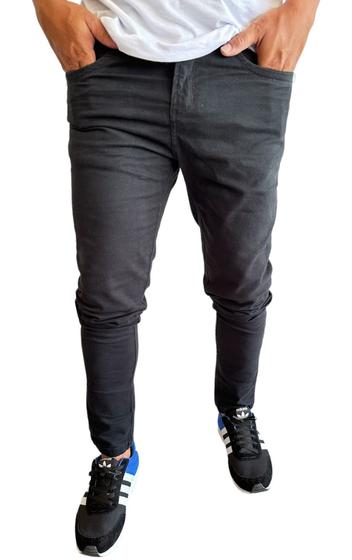 Imagem de calça jeans masculina skinny com elastano rasgadas e lisas com botão diversos modelos