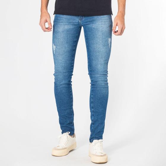 Imagem de Calça Jeans Masculina Slim Com Elastano Bolso Premium Azul