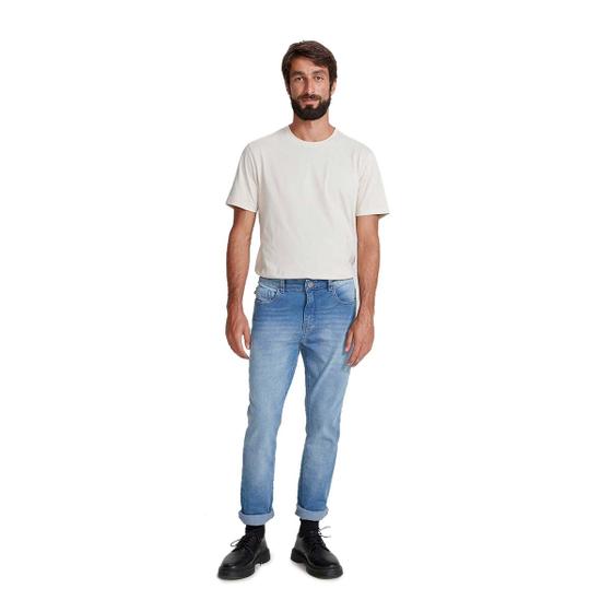 Calça Jeans Masculina Slim Com Elastano Menor preço em Calça Jeans Masculina Slim Com Elastano