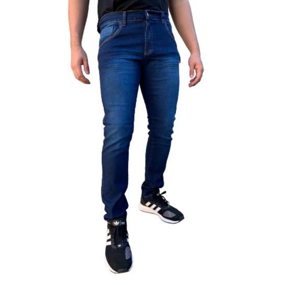 Imagem de Calça Jeans Masculina Slim Elastano  - Azul Escura