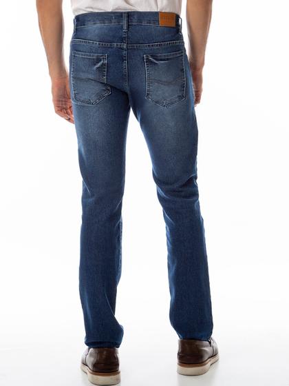 Imagem de Calça Jeans Masculina Slim Fit Skinny Lemier Premium Lavagem Clara Básica Tendência