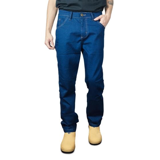 Imagem de Calça Jeans Masculina Tradicional Clara Escura Larga Homem