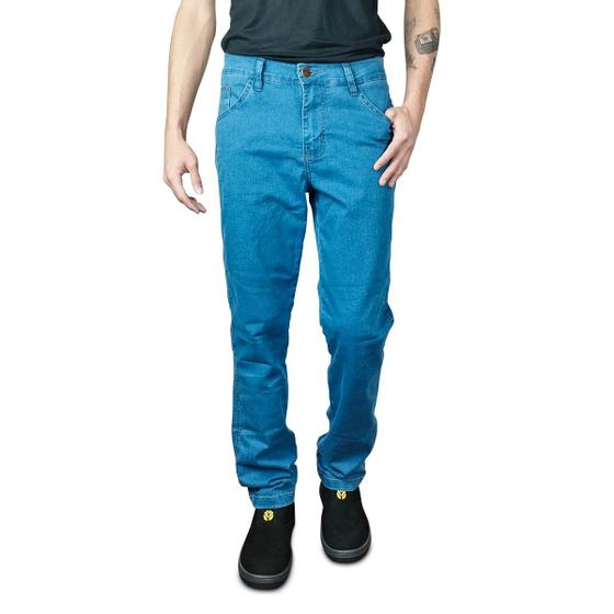 Imagem de Calça Jeans Masculina Tradicional Clara Escura Larga Homem