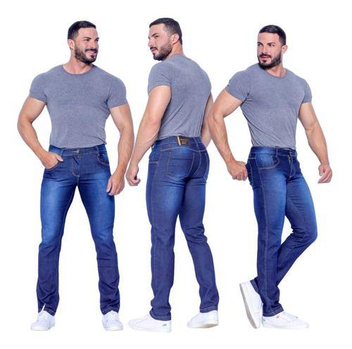 Imagem de Calça Jeans Masculina Tradicional Lycra Elastano Boa Barato