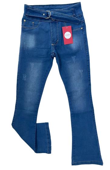 Imagem de calça jeans menina juvenil  feminina com lycra tam 10 12 14 16