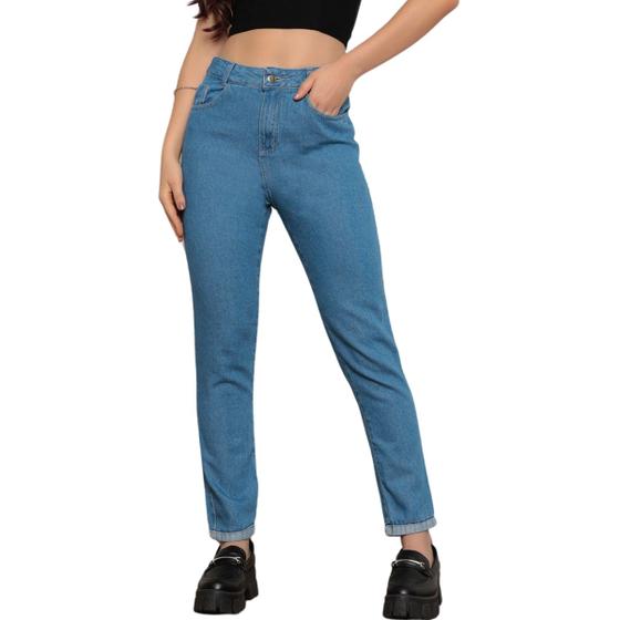 Imagem de Calça Jeans Mom Azul Feminina 