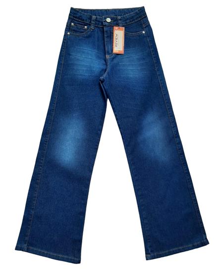 Imagem de Calça Jeans Pantalona Wide Leg Meninas Infantil Juvenil (6224)