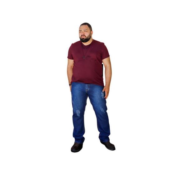 Imagem de Calça Jeans Plus Size Com Cinto Masculina