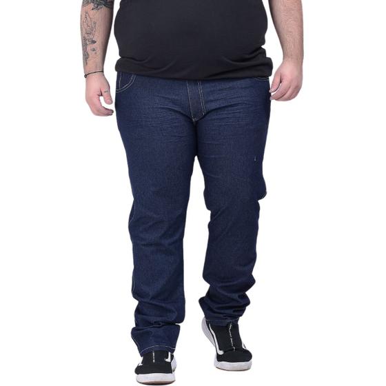 Imagem de Calça Jeans Plus Size Pentagono Masculina Azul Escuro