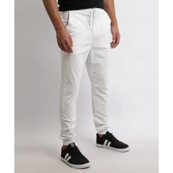 Imagem de Calça Jeans Preta Masculina Jogger Com Punho Elástico - Espaço CK!