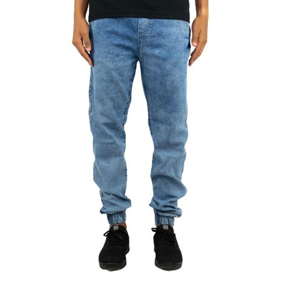 Imagem de Calça Jeans Preta Masculina Jogger Com Punho Elástico - Espaço CK!