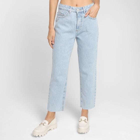 Imagem de Calça Jeans Reta Hering Cropped Cintura Alta Feminina