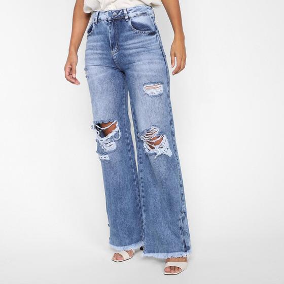 Cintura Alta CalÃ§a Flare Rasgadinha Flare Rasgadinha Calca Flare