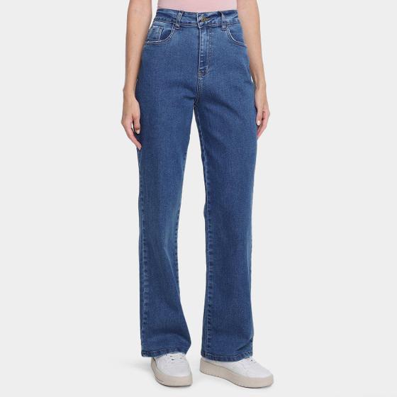 Imagem de Calça Jeans Sawary Wide Leg Slin C/ Elastano Feminina