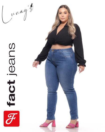 Imagem de Calça Jeans Skinny Cintura Alta Fact Jeans L861