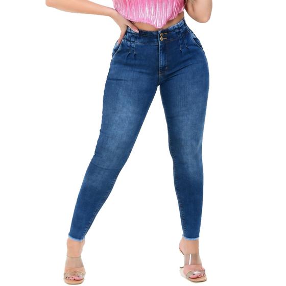 Imagem de Calça Jeans Skinny Feminina Modela o Bumbum Com Elastano