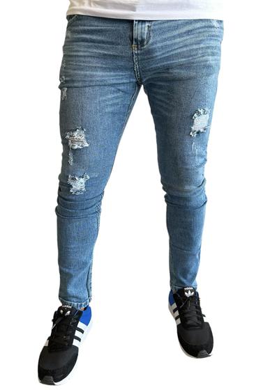 Imagem de CALÇA JEANS SKINNY lançamento MASCULINA COM FECHAMENTO EM BOTAO JEANS DE ALTA QUALIDADE