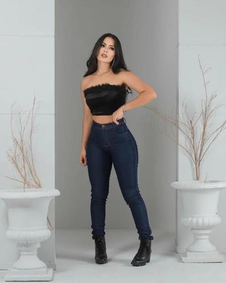 Imagem de Calça Jeans Skinny lisa Cintura alta