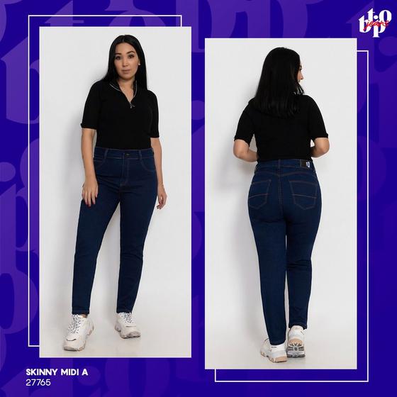 Imagem de Calça Jeans Skinny Midi Básica Plus Size Feminina Biotipo