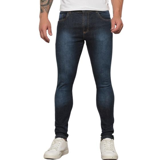 Calça Jeans Skinny Pentagono Masculina Azul Estonado Menor preço em Calça Jeans Skinny Pentagono Masculina Azul Estonado