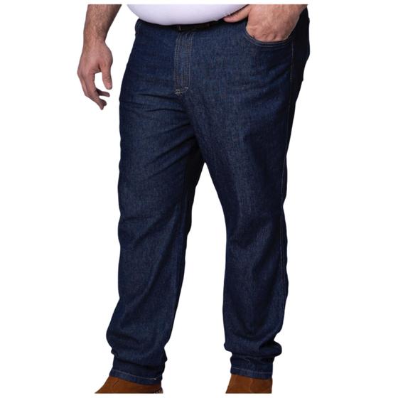 Imagem de Calça Jeans Trabalho Masculina Plus Size 100% Algodão