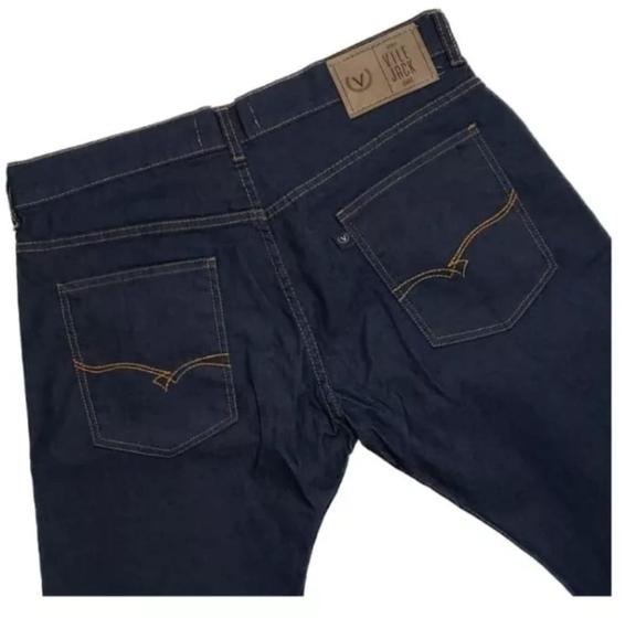 Imagem de Calça jeans vilejack tradicional com elastano azul escura corte reto