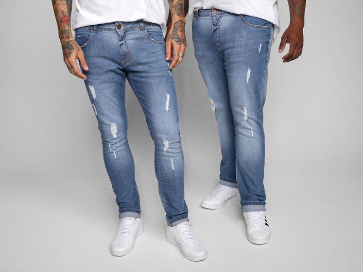 Imagem de Calça Jeans Vista Magalu Skinny Puídos