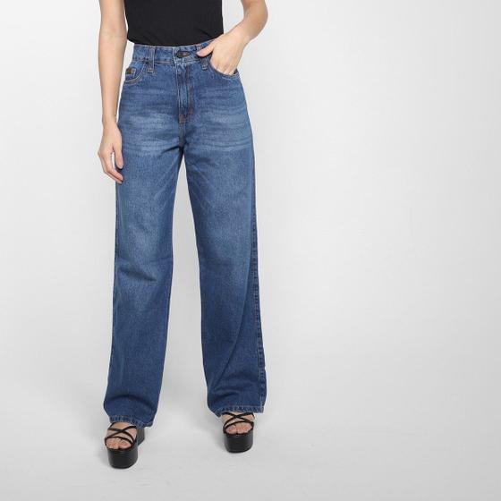 Imagem de Calça Jeans Wide Leg All Is Love Antfit Cintura Alta Feminina