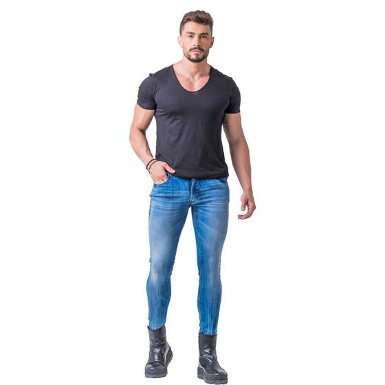 Imagem de Calça Jeans Zune Masculina Skinny Básica Dia a Dia Casual