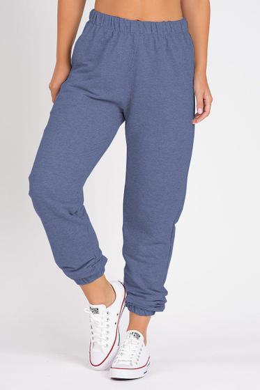 Imagem de Calça Jogger Color Feminina  Peluciada Mescla Marinho