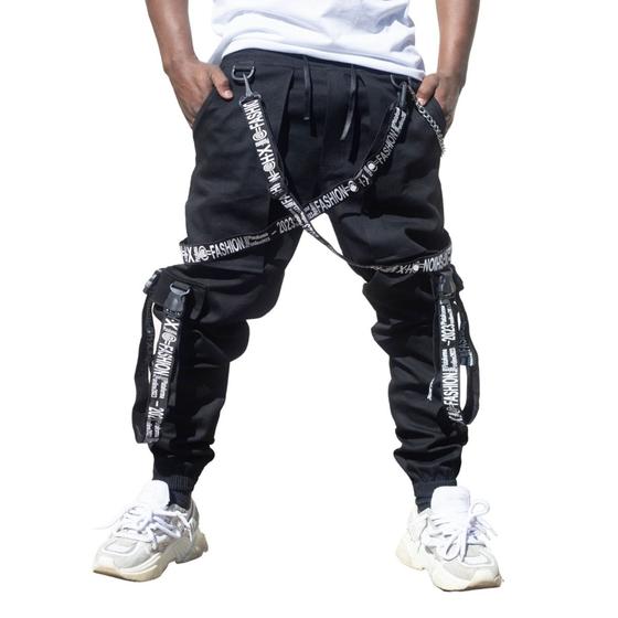 Imagem de Calça Jogger Com Suspensorio E Corrente Para Baladas E Festa