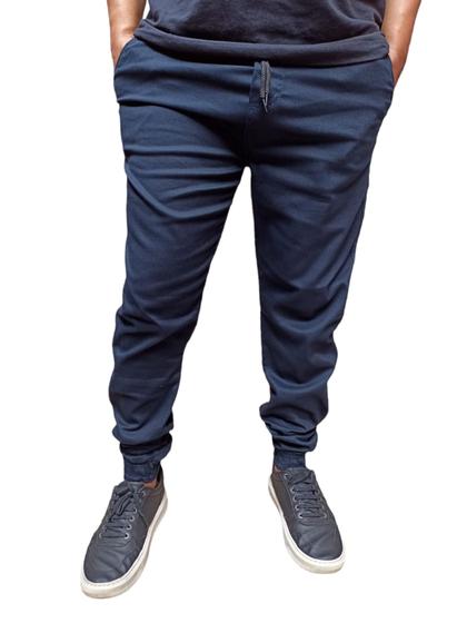 Imagem de Calça jogger masculino sarja e jeans elastano com punho cores disponivel no nosso estoque