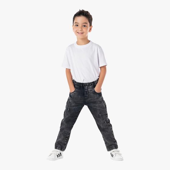 Imagem de Calça Jogger Menino Mania Kids Lavagem Escura