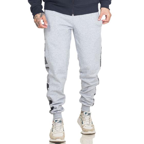 Imagem de Calça Jogger Moletom Masculina Com Faixa Camuflada E Bolsos