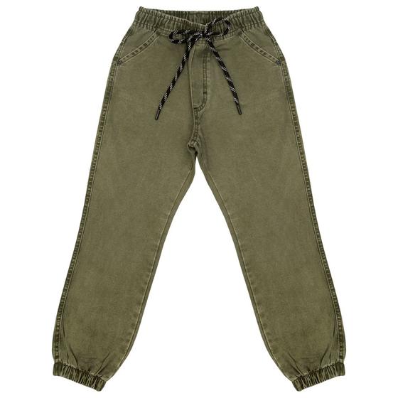 Imagem de Calça Juvenil Look Jeans Jogger Verde